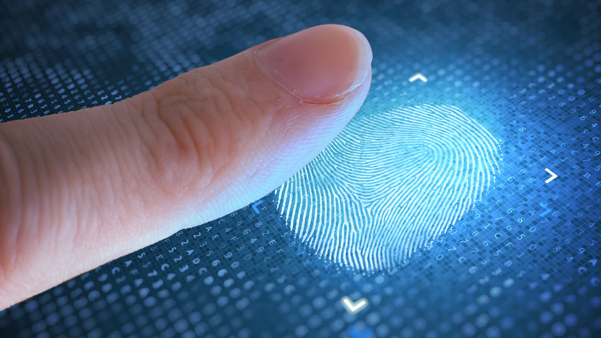 Scanning fingerprint from finger.