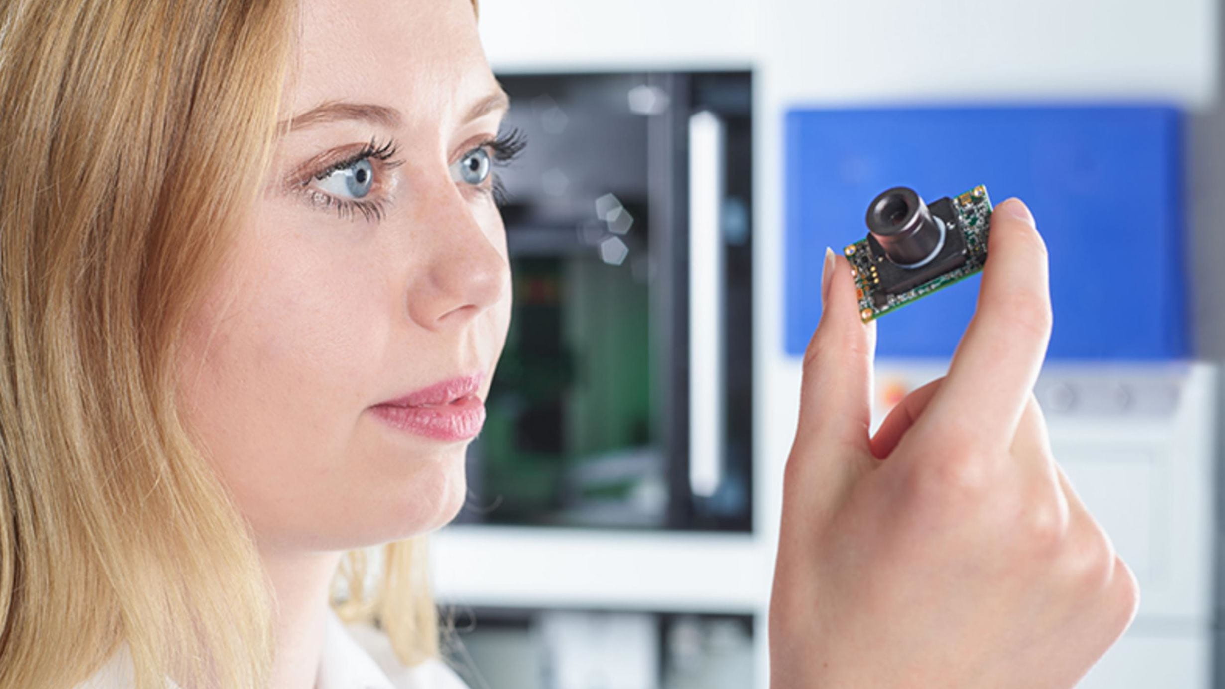 Woman with camera module