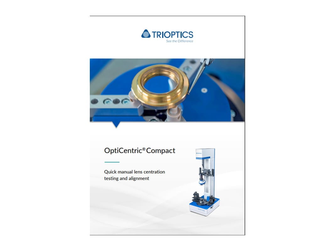 OptiCentric Compact Quick manual lens centration testing and alignment